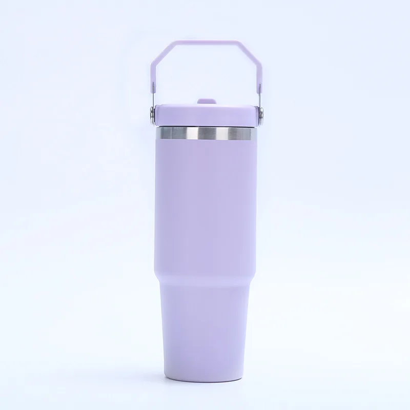 Mug Tumbler With Handle Insulated Tumbler With Lids Straw Stainless Steel Coffee Tumbler Termos Cup for Travel Thermal Mug