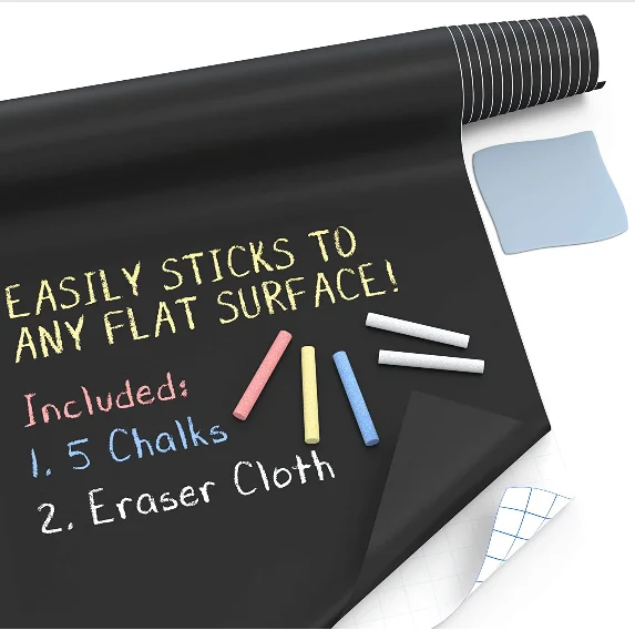 chalkboard paint alternative wall paper eraseble roll sticker blackboard wall sticker