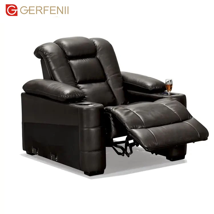 hot sale living room furniture leather lazy chair electric leather single heated recliner chairs