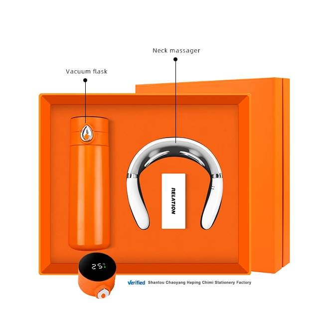 Wholesale Office Gift Set vaccum flask Neck Massager electronic items souvenirs corporate mothers day gift set