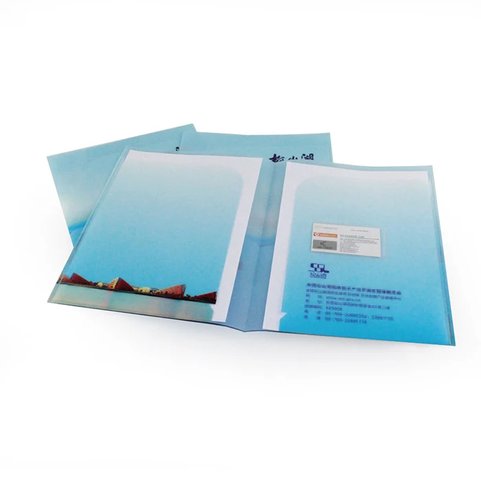 Custom Print A4 Plastic PP Office Supplies Clear L Shape File Transparent Document Folder