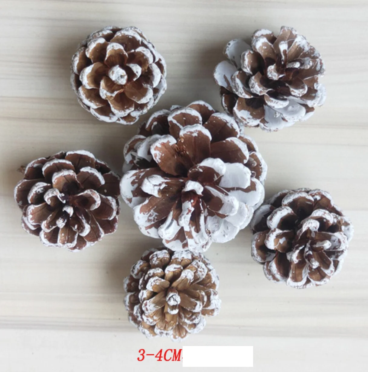 Pinecone Decoration Pendant Snowflake Pine Cone Christmas Dried Flower Ornaments Dyed White Cones Dipped P