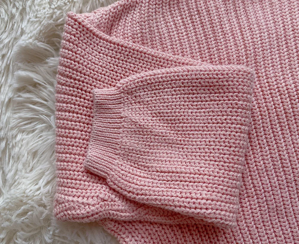 
Warm Crewneck Blouse Pullover Children Long Sleeve Top Kids Knit Sweater 