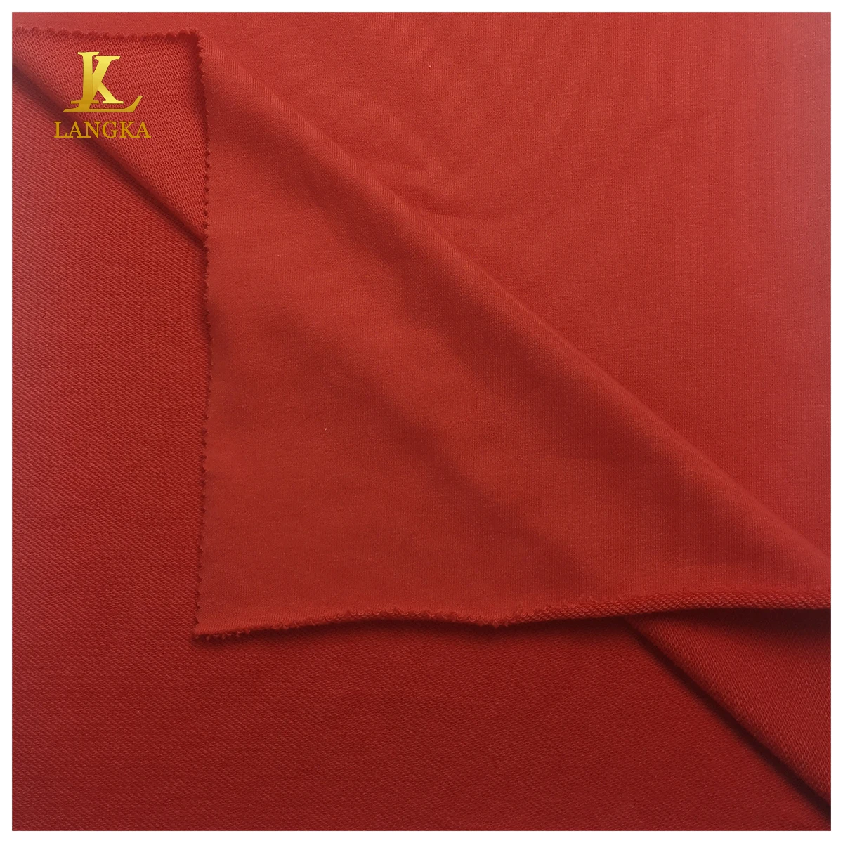 Langka мягкий 280gsm 85% органический хлопок 15% переработанный полиэстер cvc трикотажная петля французская махровая ткань