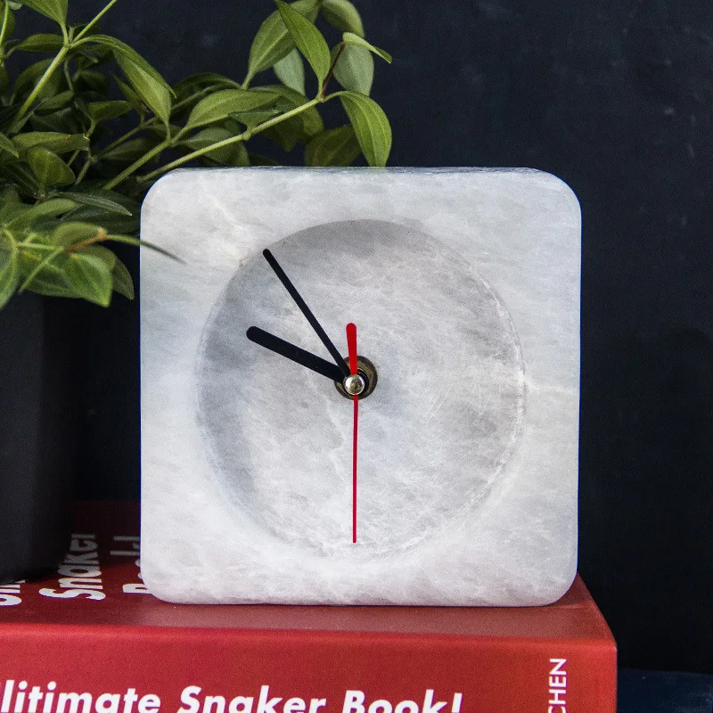 Производители поставляют selenite часы украшения Модные ремесленные настольные простые домашние