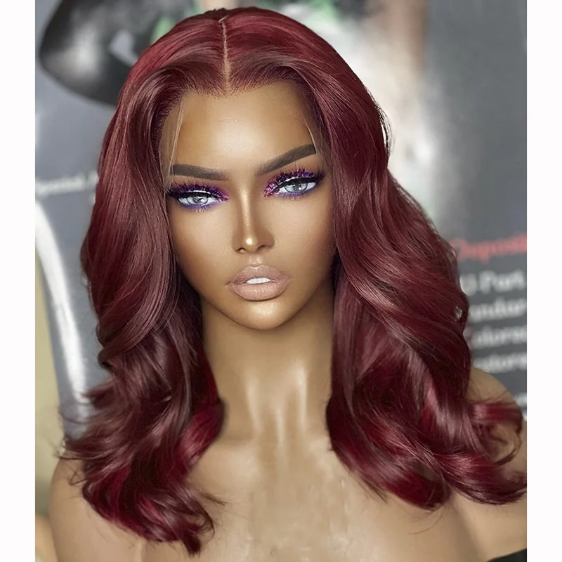 Glueless Short Loose Body Wave Wavy Lace Front Human Hair Wigs For Black Women Full Hd Frontal Wig Human Hair Ocean Wave Bob Wig