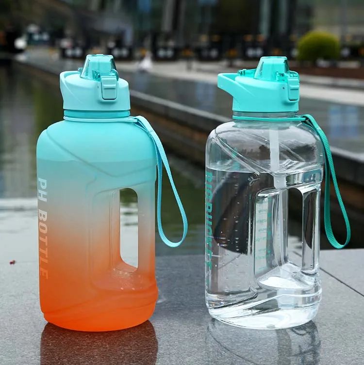 2.5L large capacity Water Bottle Sport Drink Gym Half Gallon Water Jug Bottle with handle