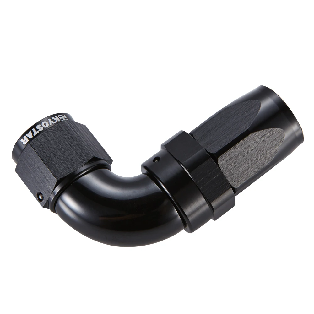 KYOSTAR AN8 AN10 90 Degree elbow CNC Aluminum Full Flow Swivel Fitting Hose End Adapter