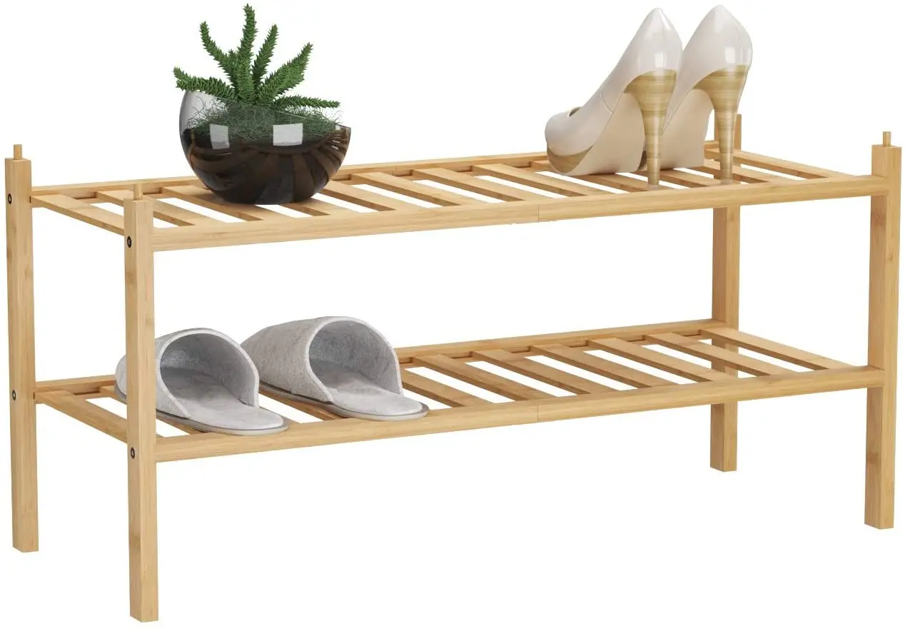 New design multi layer DIY  bamboo shoe rack organizer display shelf
