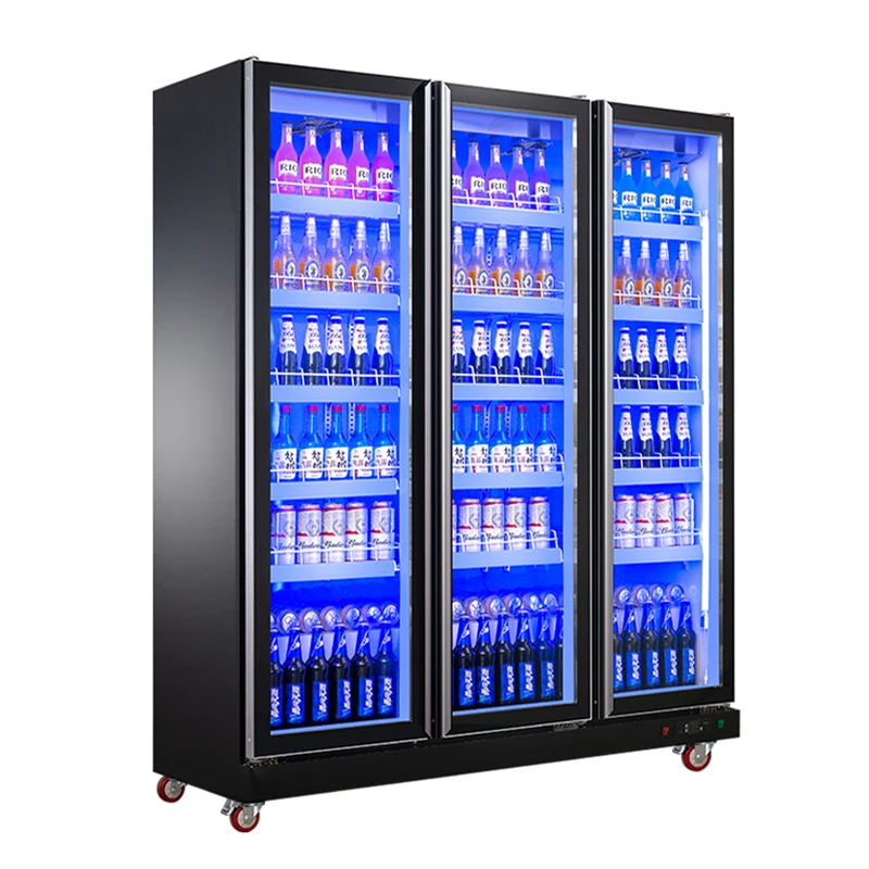 Hot Sale Commercial 1 2 3 Door Vertical Refrigerator Display case Beer Beverage Cooler