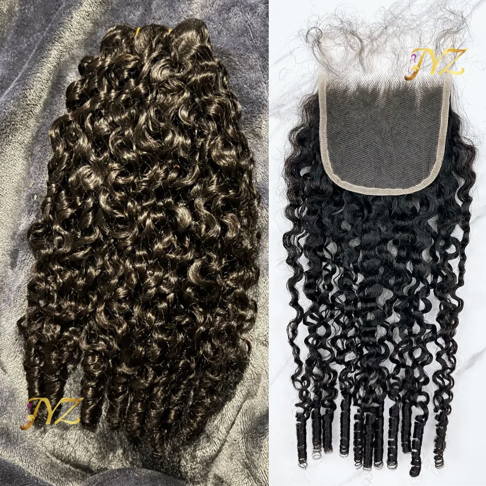 Оптовая Продажа с фабрики 12А пучки вьющихся волос из необработанных бирманских застежкой