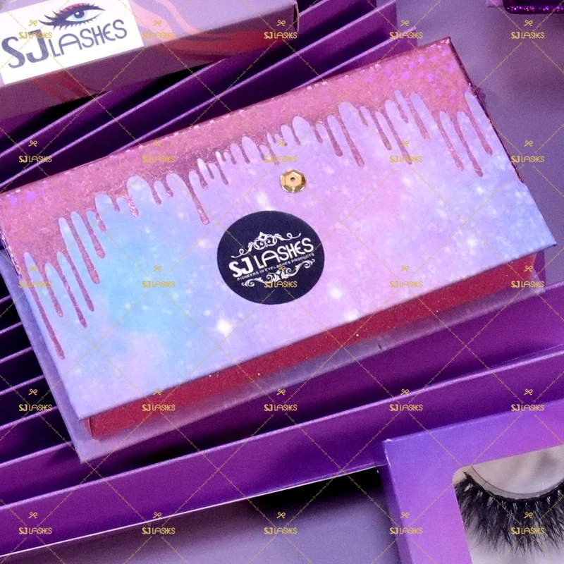 Sj Best Selling 5d Mink Lashes Private Label Custom Packing Box Free Sample Custom Length Options Available