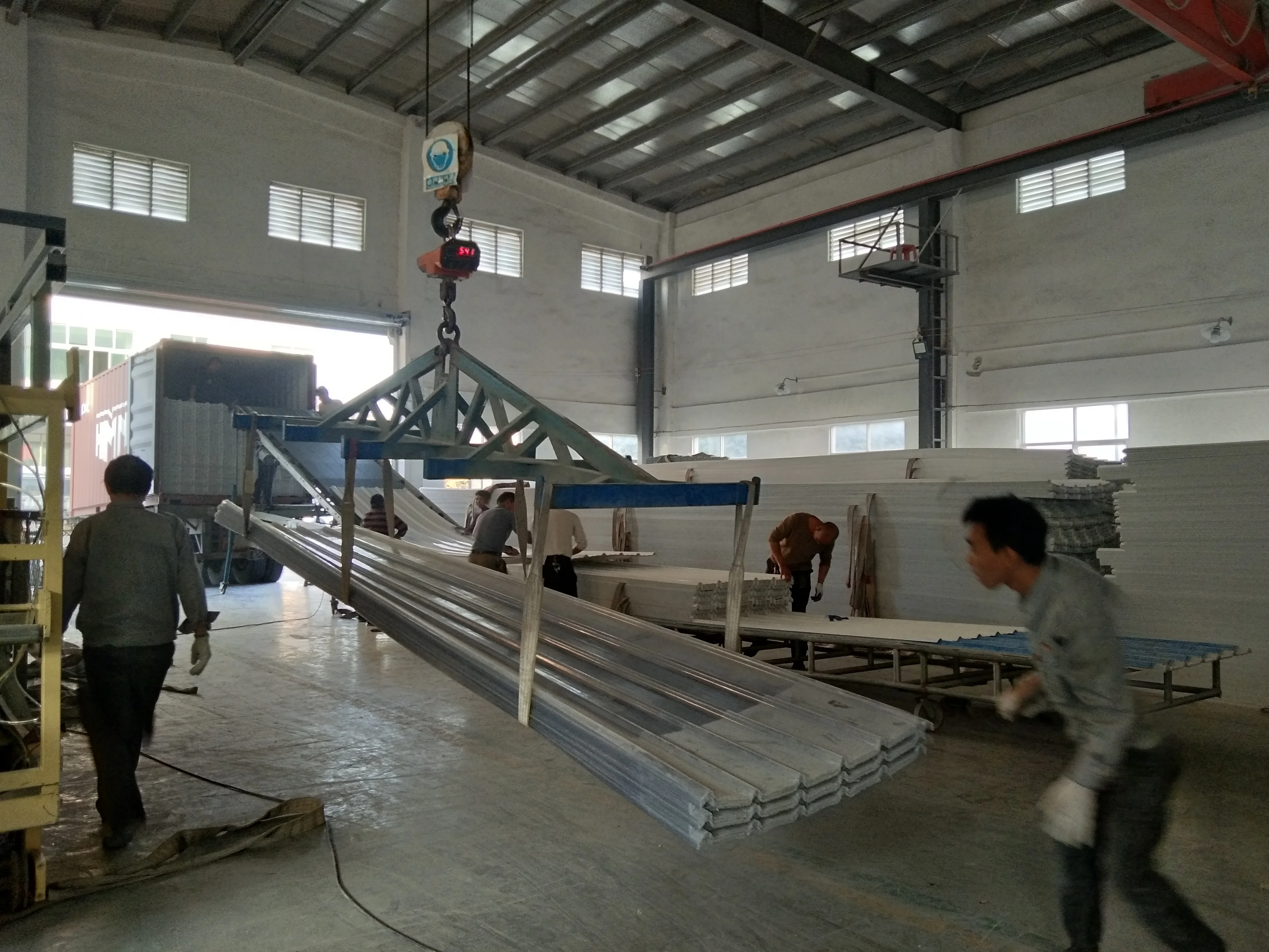 clear FRP translucent virgin pvc plastic roof tile raw building material transparent roof tile