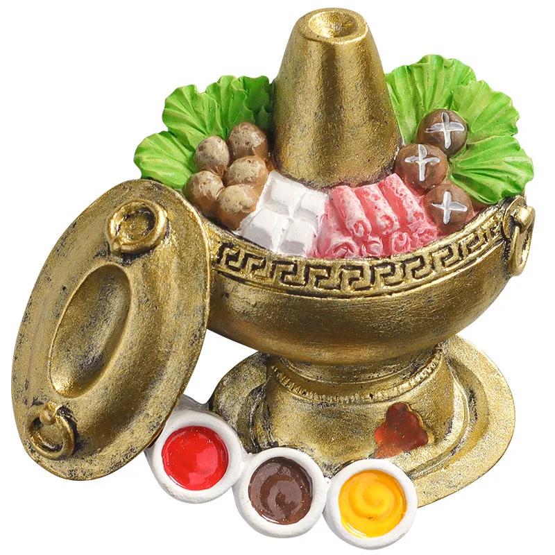 Simulation creative special food Chinese food play refrigerator sticker snacks food finished 3D three-dimensional resin magnetic