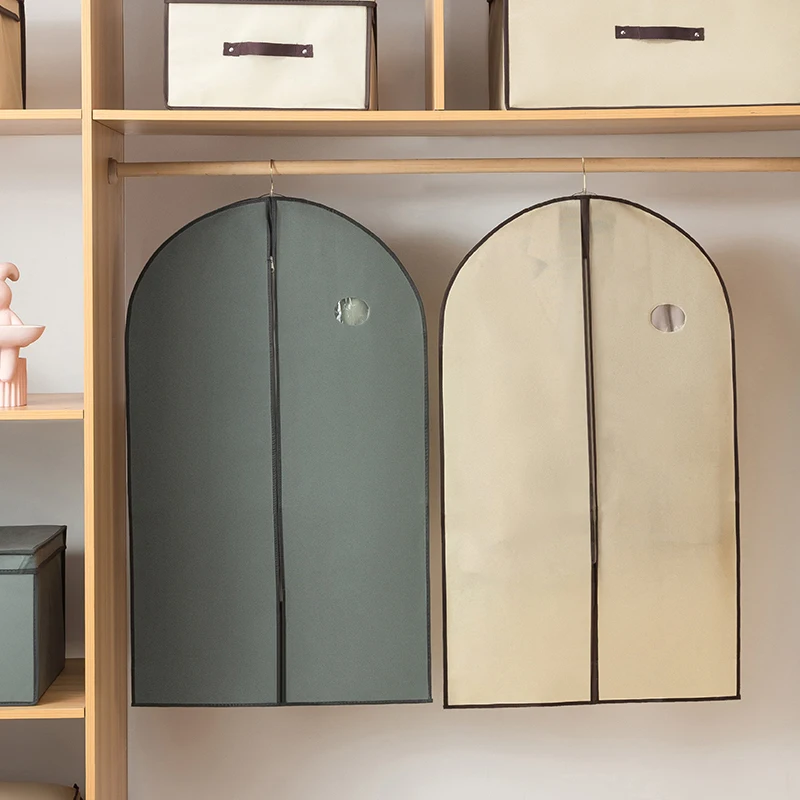 cover suit garment bag wedding dress bag with logo nonwoven zipper hanger garment packaging bag