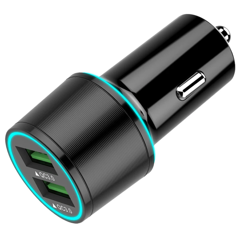 Ce Rohs KC Dual Port USB A Car Charger 12V 24V 3A Serial Parallel Port Car Charger
