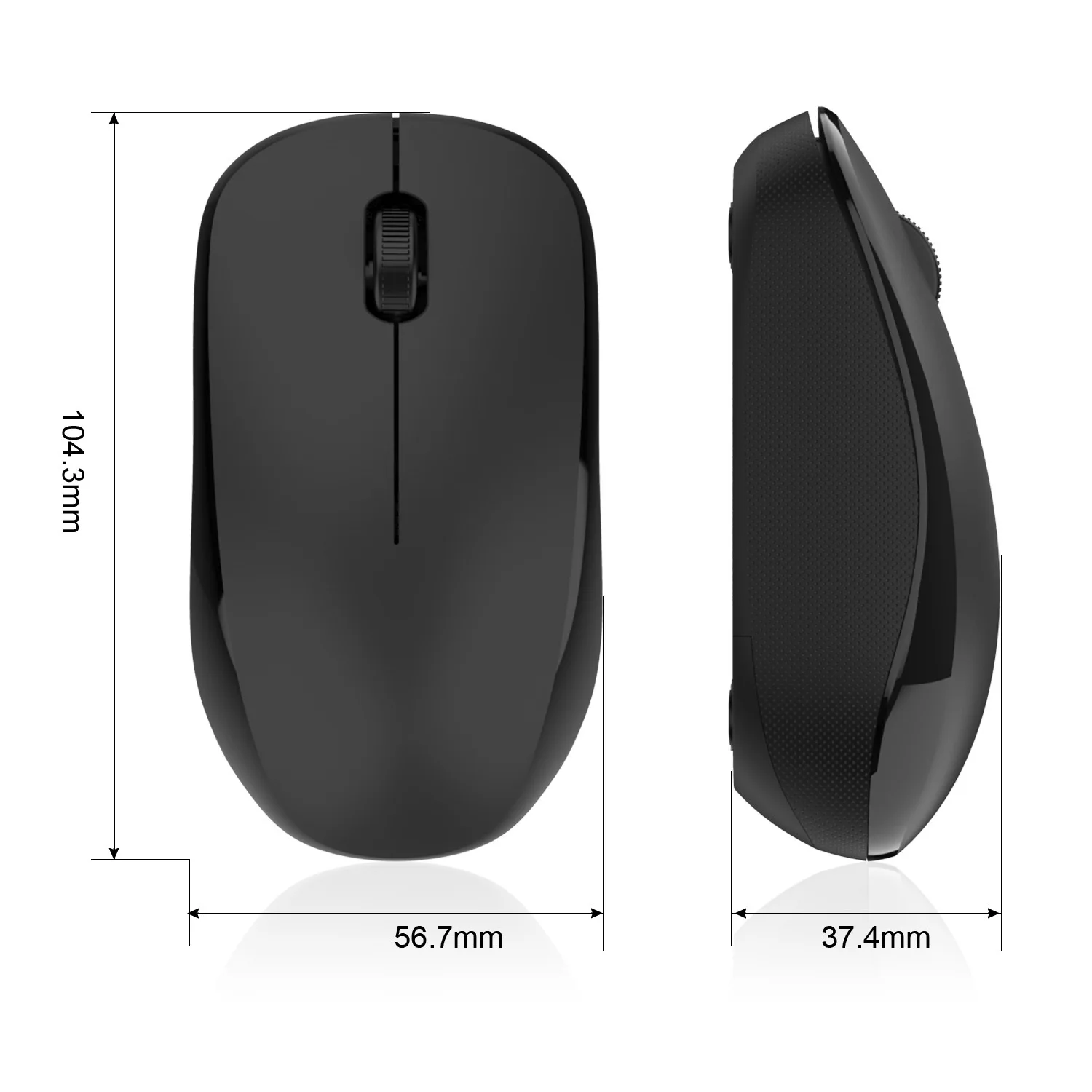 Cost-effective 2.4GHz Wireless Computer Mouse Laptop Notebook PC 3D Wireless Mouse with Silent Click Customized