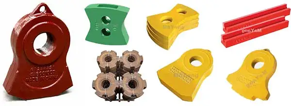 high chromium iron blow barvsi crusher partscemented carbide hammer