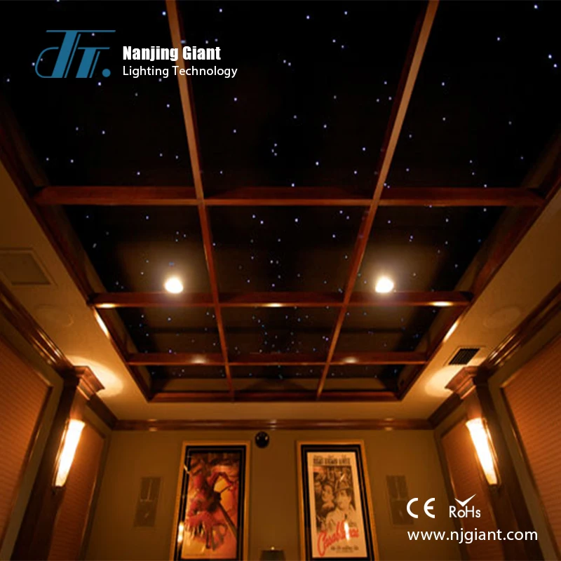 
RGB/white light polyester fiber optic star ceiling false panel/tile 