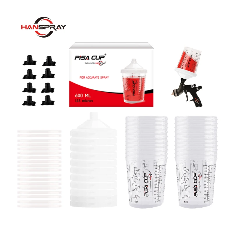 New 600/800ml Disposable Paint Mixing Cup Auto Plastic Spray Paint Cups