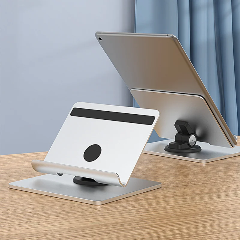 360 Rotating Tablet Pc Stand Holder Desktop Portable Foldable Adjustable Aluminum Alloy Tablet Stand