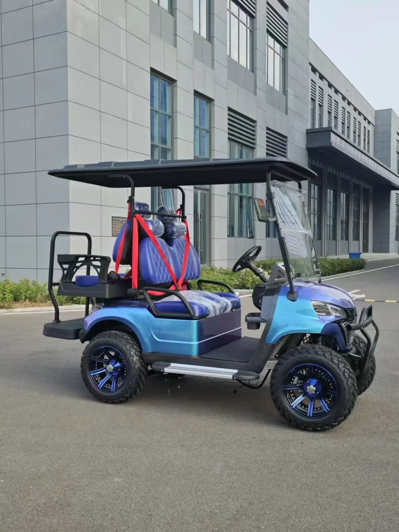 USA Stock 2+2 EC certification,manufacturer,navigation 48v 115AH Lithium battery off road street legal 4 seats golf buggy carts
