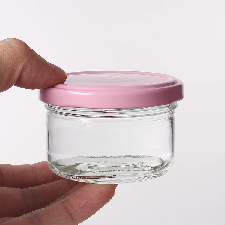 80ml 100ml 150ml small glass jar for jam, ketchup bottle and caviar glass jar
