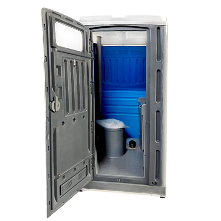 portable wc toilet site toilet units plastic restroom with steel feet skid or HDPE model to choose lifting rings