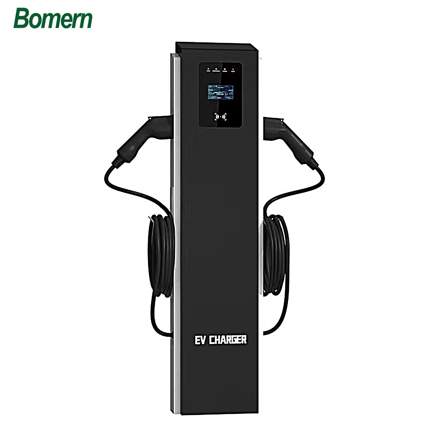 AC charging pile wall box ev charger 2 gun 32a*2  ev charger type 2 44kw 22kw