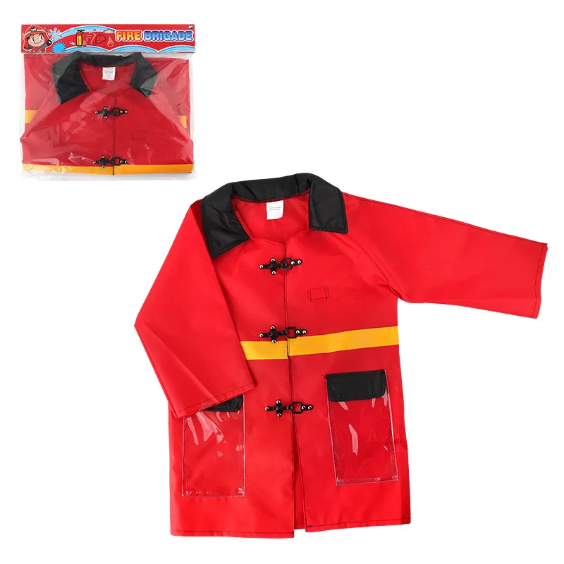 Fireman Costume Set With Fire Fighter Toy Accessories Storage Backpack And Water Shooting Extinguisher Accessories