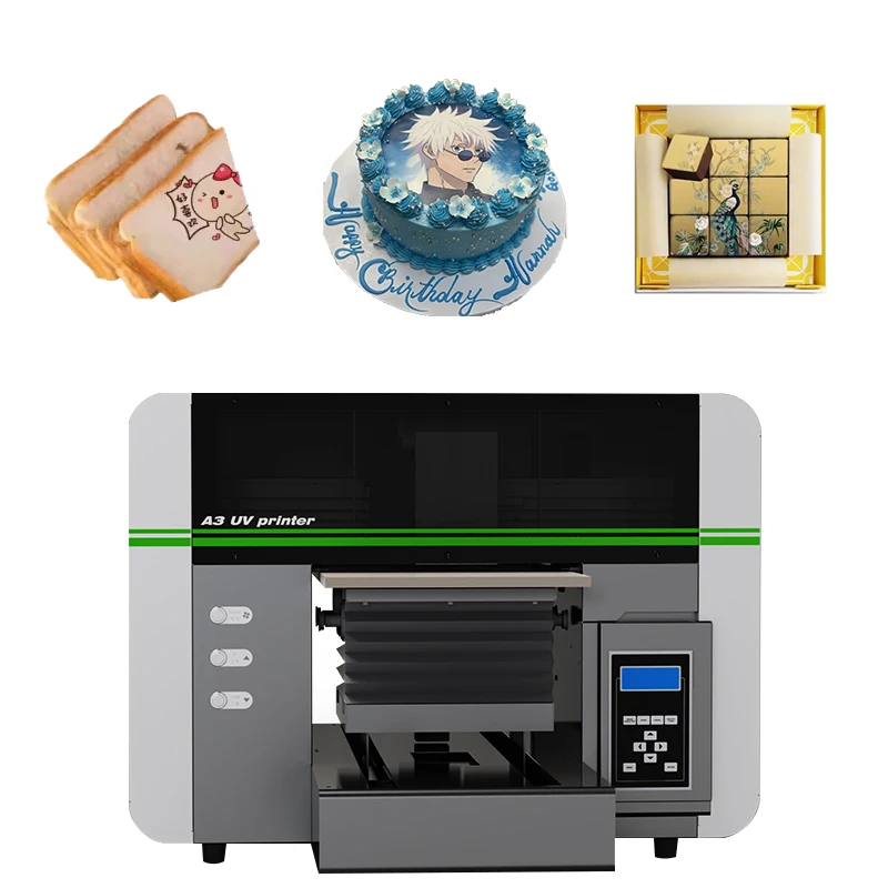 A3 Small Food Uv Printer Flat Panel for Small Business Creative Manufacturing Machine Cake Biscuit Chocolate Printing Machine