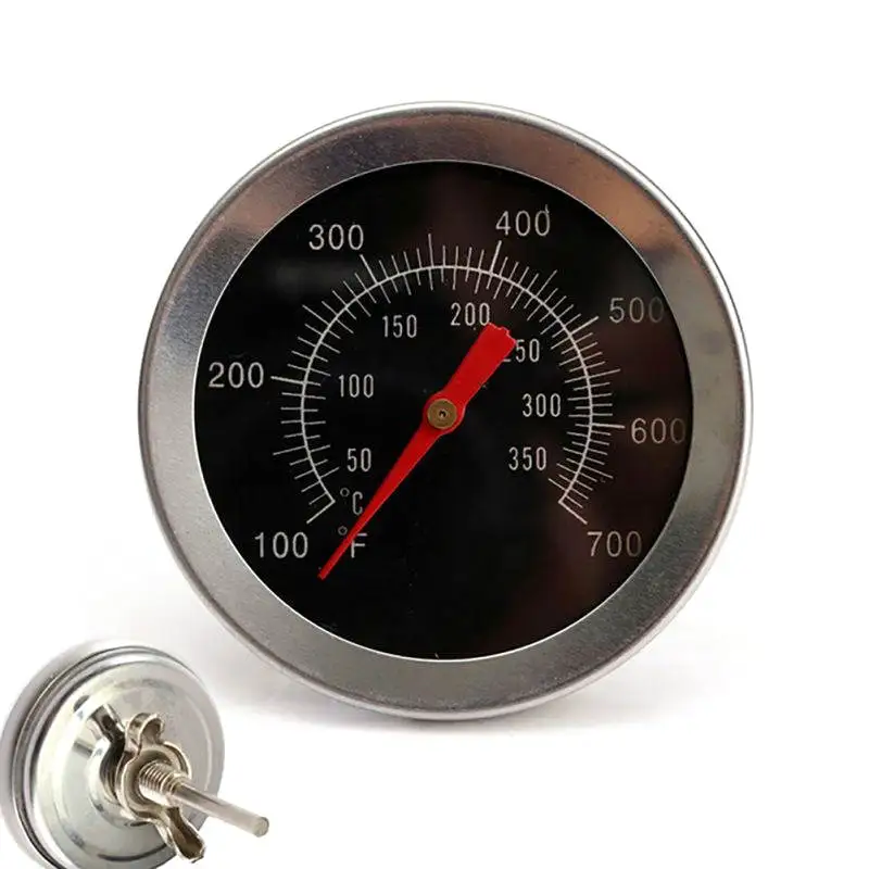 Stainless Steel Barbecue BBQ Smoker Grill Oven Thermometer Temperature Gauge 0-350 degree