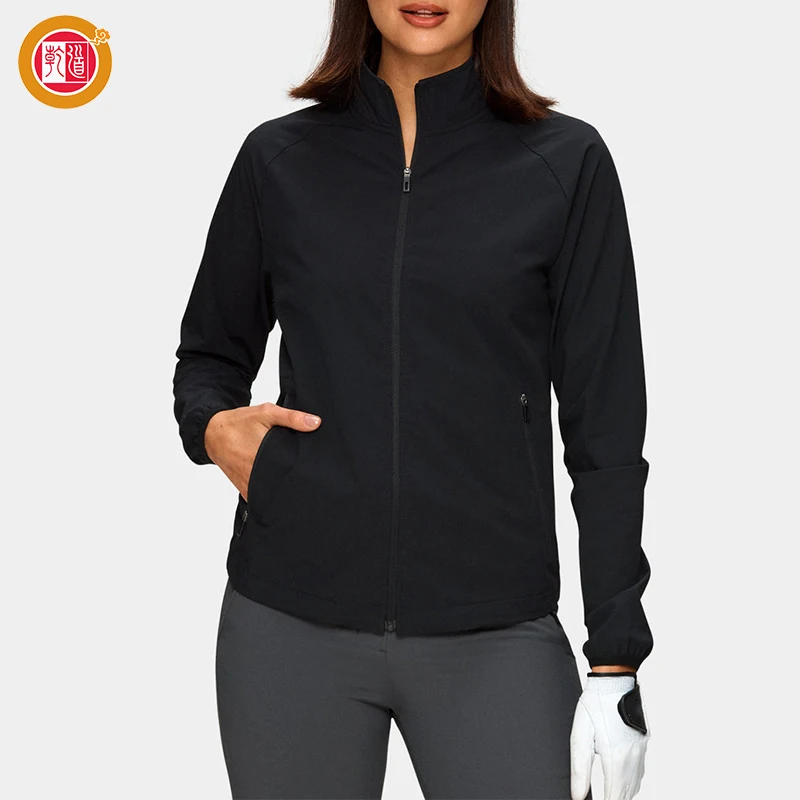 Factory Direct Woman 100% Polyester Stretch Tour Jacket Hemline with Drawstring Elasticated Cuffs
