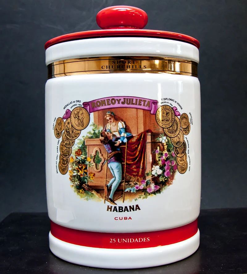 Handmade high quality custom ceramic cigar jar for brand