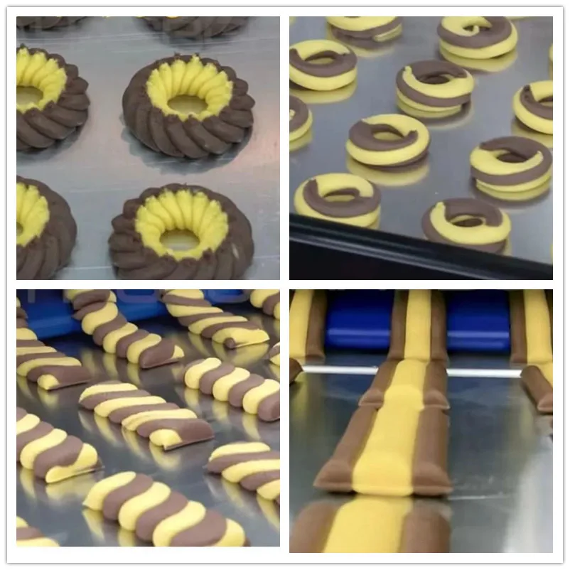 New Design Two Color Cookie Depositor Machine Automatic Chocolate Cookie Maamoul Encrusting Machine Price