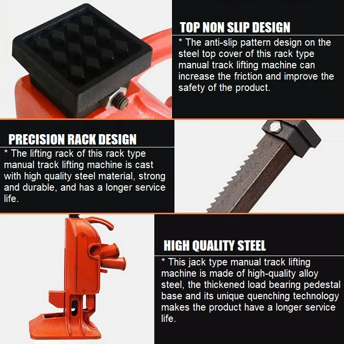 China made 5t 10t 15t 20t 30t rack type rail loco jack vehicle tracking high work efficiency rail lift jack