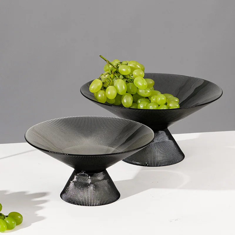 Multifunctional Glass Fruit Tray Candy Bowl Snack Plate Serving Trays