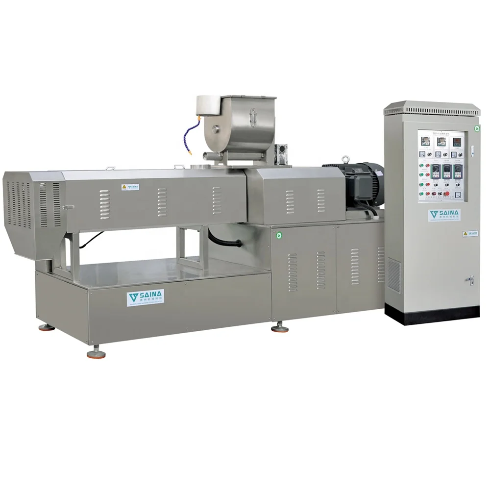 Factory Supply Small Capacity Puffing Snacks Corn Core Filling Puffed Snack Food Extruding Machine With Twin Screw Extruder