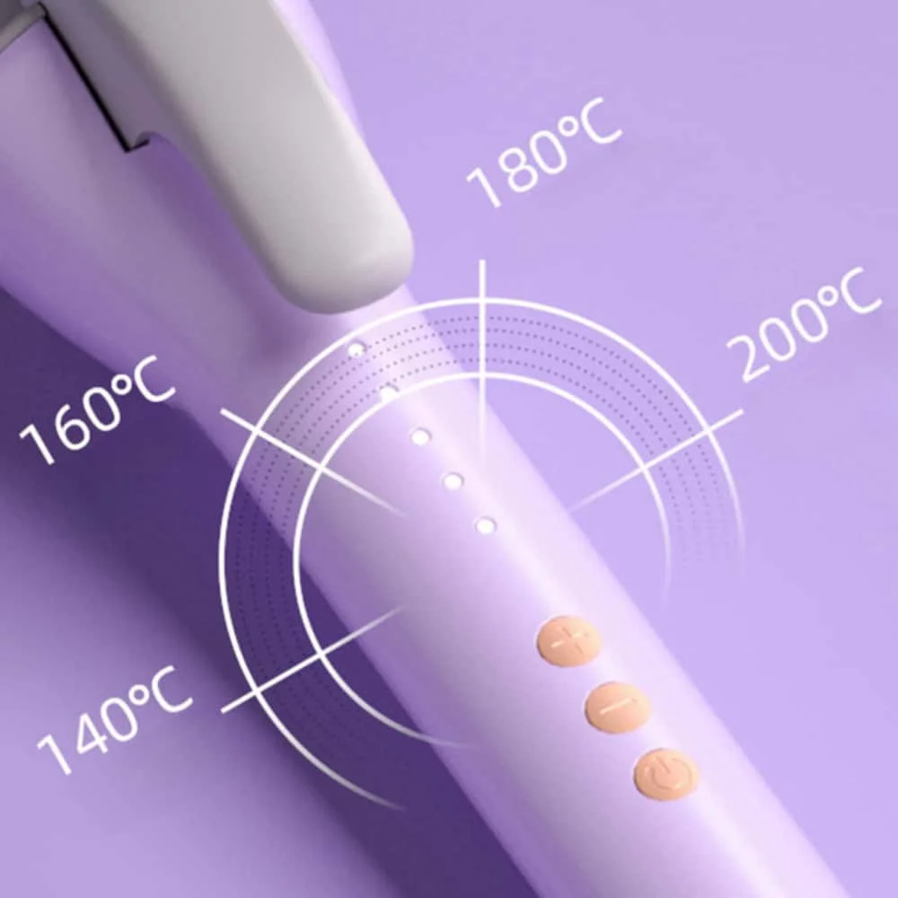 32mm Korean style Rotating big wave ceramic barrel curler salon styling negative ion hair care infrared curling iron