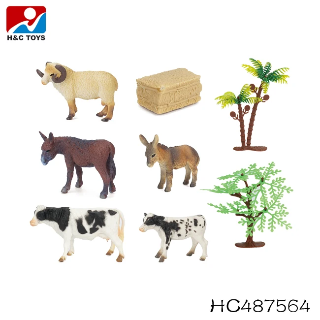 Wholesale happy kid toy farm house toy plastic mini animal farm toy