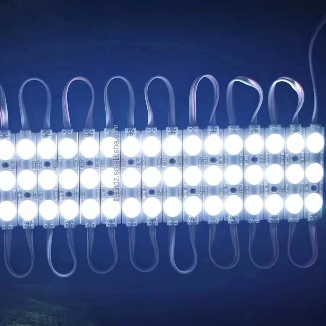 7015 white 6500k 10000k 1.2w waterproof smd 2835 lens sign injection 12v 3 led module