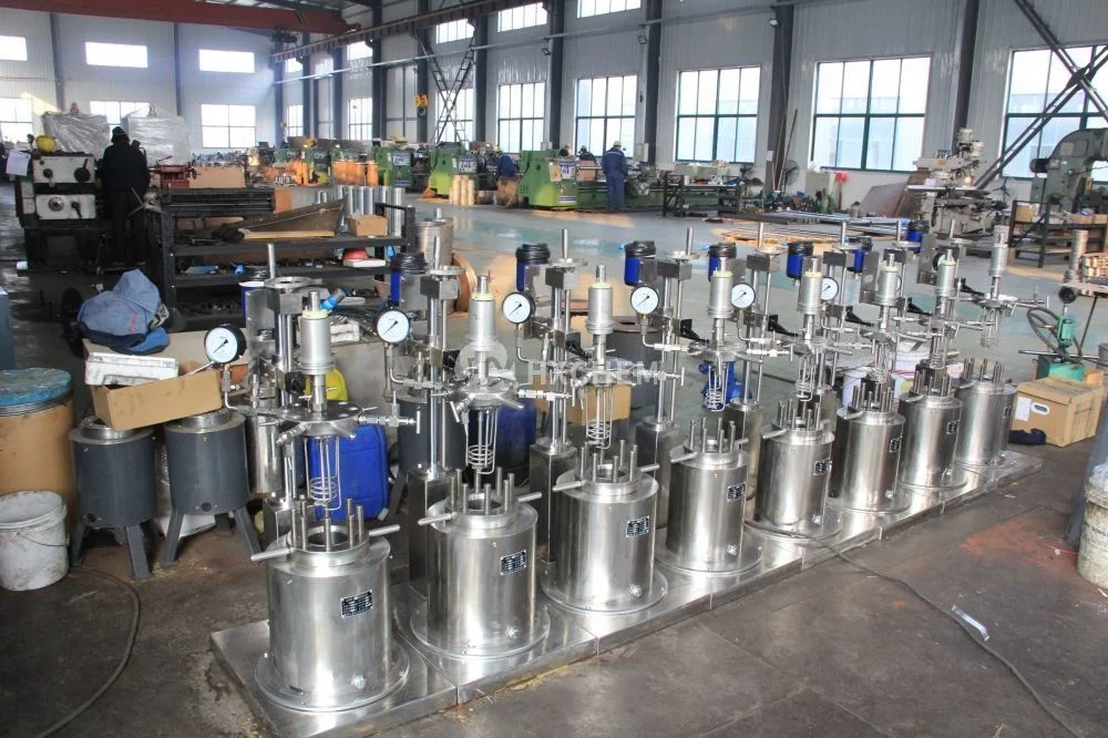 Cover lid liting and vessel body fixed lab stainless steel high pressure reactors