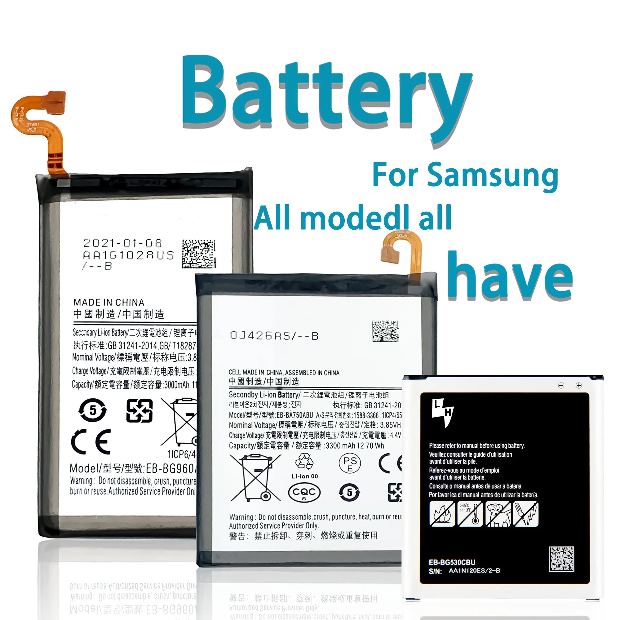 OEM Factory direct battery for samsung A10s A20s A30s A50 A70 S6 S7  batterie replacement for Samsung all models phone battery