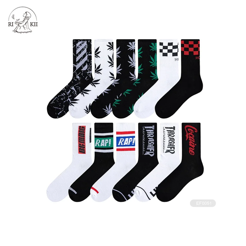 JD- O117 custom skate socks custom skateboard socks custom skate socks black