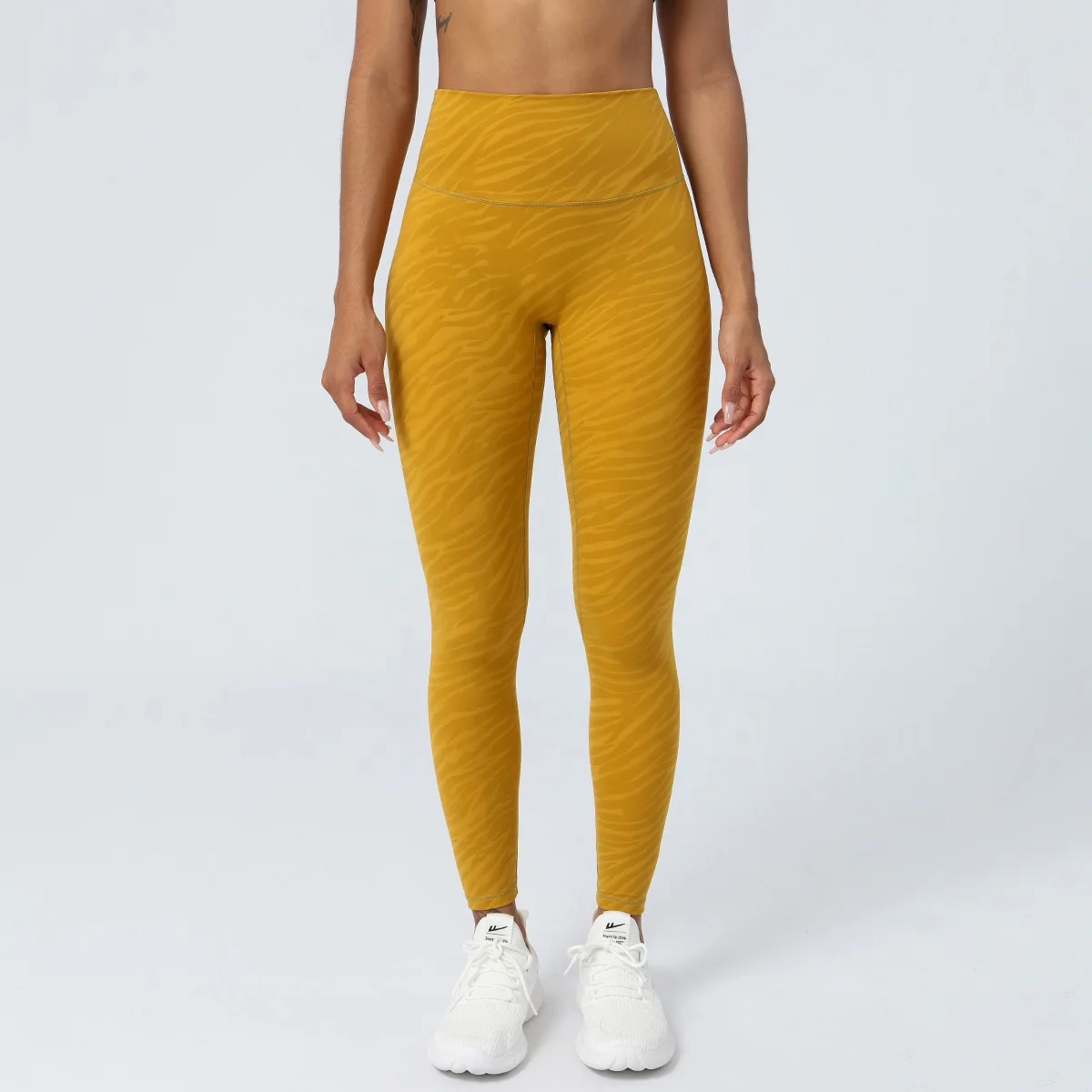 Women High Waist Soft Comfort Lightweight Quick Dry Scrunch Back Zebra Leggings