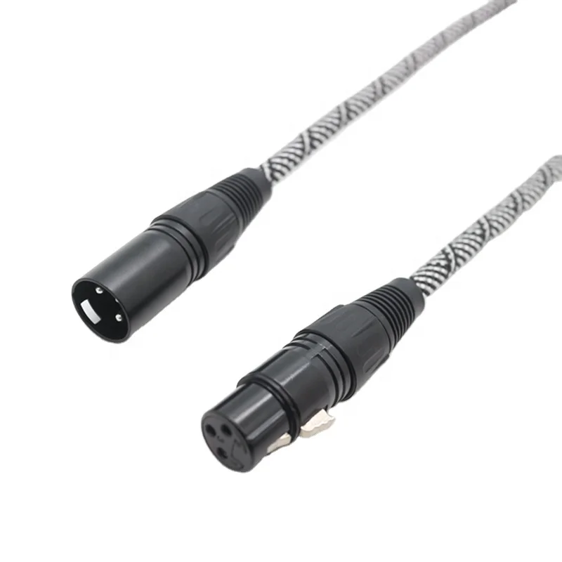 3 Foot XLR Male Female Balanced Microphone Cable Short PA System Speaker Cord Microphone 3 Stringed Instruments Part Accessory