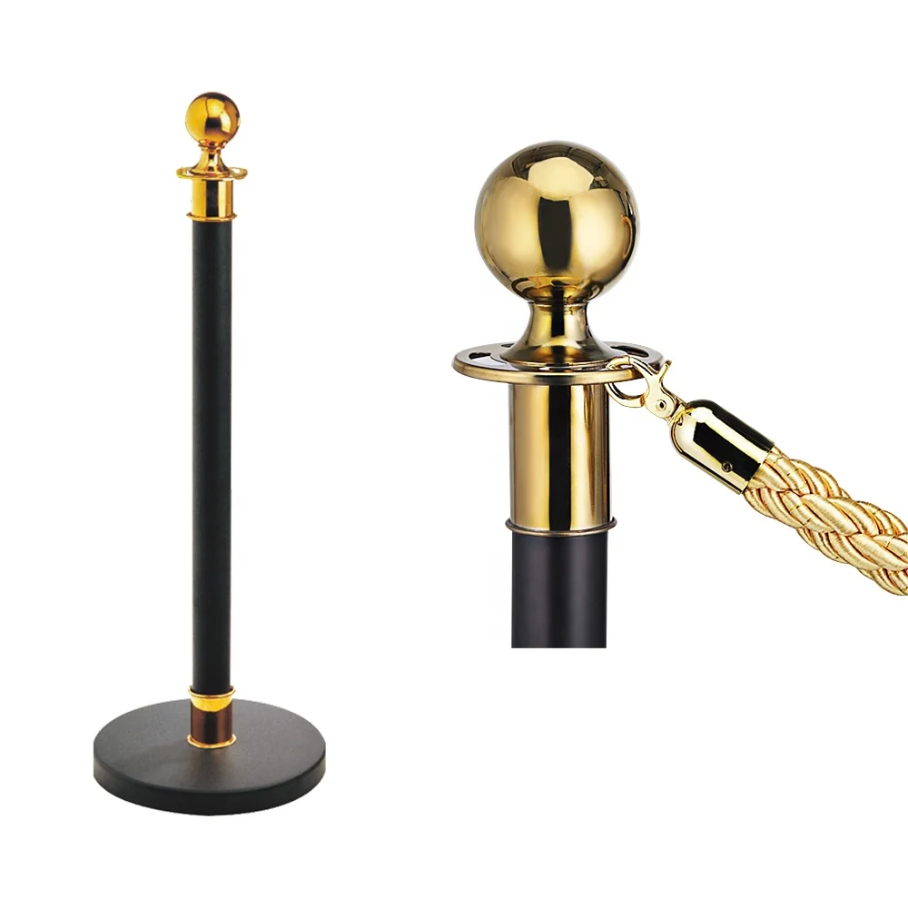 Prestigious Queue Line Barrier Round Ball with Belt Crowd Control Stanchion