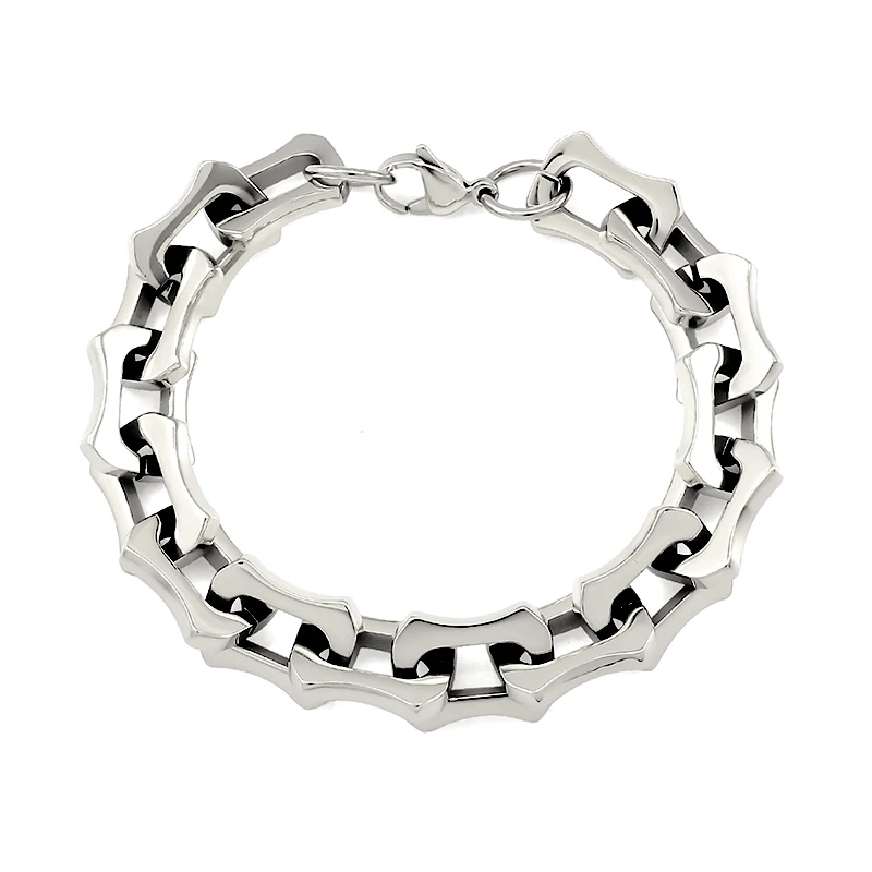 Оптовая продажа, цепочка, браслет с ожерельем в форме костей, Золотой Длинный браслет 22 см, для женщин, мужчин, подарок