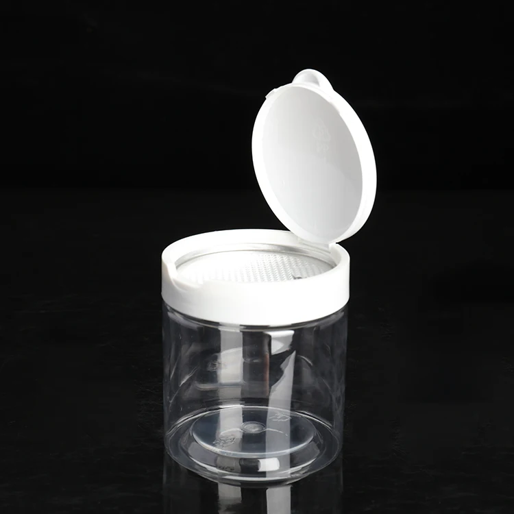 Hot Selling China Empty Plastic Canning Jar with Flip Cap for Pickle Food Storage 100g 200g 300g