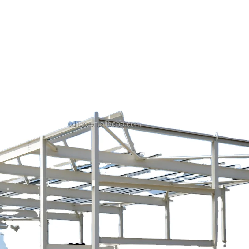 Factory steel structure manufacturer customized high quality large span galvanized steel solar panel structure Building for Sale